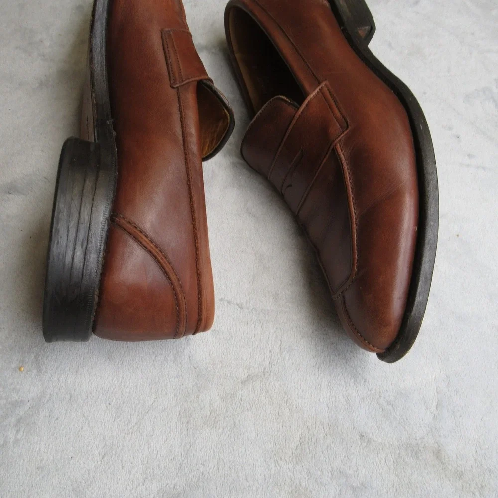 Allen Edmonds Randolph‎ Dress Shoes Mens 10 Brown Leather Penny Loafers USA Made